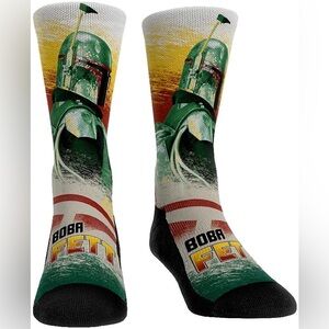 Boba Fett Themed Socks - Green and Black Star Wars NWT Rock’Em S/M